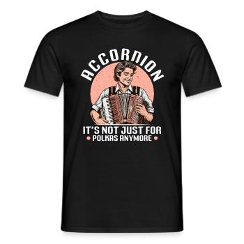 L’accordéon n’est pas seulement pour instrument de musique - T-shirt homme - noir - Devant - AI Model Male 178 light (178cm)
