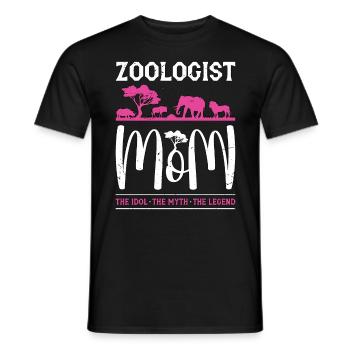 Zoologiste Maman L’idole Le mythe L’ornithologue - T-shirt homme - noir - Devant - AI Model Male 178 light (178cm)