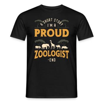 Zoologiste Une nouvelle Je suis un fier gardien de zoo - T-shirt homme - noir - Devant - AI Model Male 178 light (178cm)