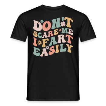 Don't Scare Me I Fart Easily Funny - T-shirt homme - noir - Devant - AI Model Male 178 light (178cm)