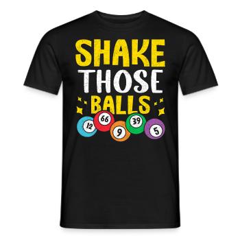 Schütteln Sie diese Bälle Bingo Lustiges Glücksspiel Bingo - Männer T-Shirt - Schwarz - Vorne - AI Model Male 178 light (178cm)