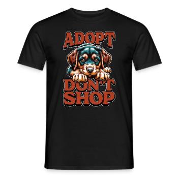 Animal Shelter Adopt Don't Shop Animal Rights - Men's T-Shirt - black - Front - AI Model Male 178 light (178cm)
