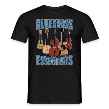Bluegrass Essentials Instrument à cordes Amateur de musique - T-shirt homme - noir - Devant - AI Model Male 178 light (178cm)