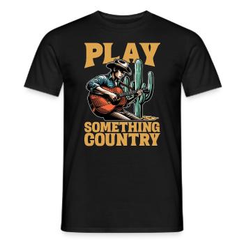 Bluegrass Music Play Something Country Musician - Männer T-Shirt - Schwarz - Vorne - AI Model Male 178 light (178cm)