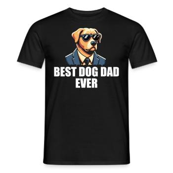 Dog Dad Funny For Father's Day - Best Dog Dad Ever - T-shirt homme - noir - Devant - AI Model Male 178 light (178cm)