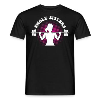 Swole Sisters Funny Couples Workout Swole Sisters - T-shirt homme - noir - Devant - AI Model Male 178 light (178cm)