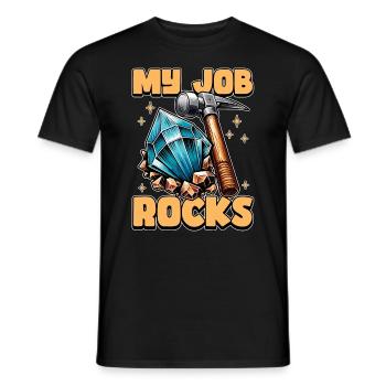 Géologue Mon métier Rocks Rockhounding Géologues - T-shirt homme - noir - Devant - AI Model Male 178 light (178cm)