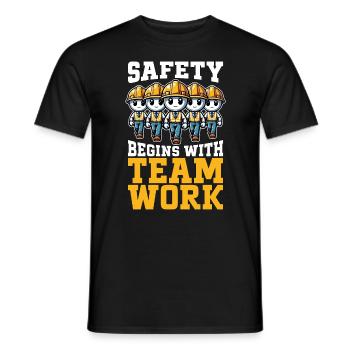 Safety Officer Safety Begins With Patrol Control - Men's T-Shirt - black - Front - AI Model Male 178 light (178cm)