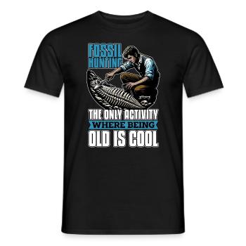 Fossil Hunting The Only Activity Paleontologist - Men's T-Shirt - black - Front - AI Model Male 178 light (178cm)
