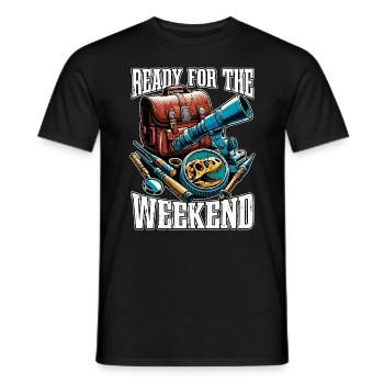 Fossil Hunter Ready For The Weekend Geologist - Männer T-Shirt - Schwarz - Vorne - AI Model Male 178 light (178cm)