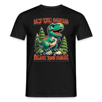 Paleontology Let The World Hear Your Prehistoric - Männer T-Shirt - Schwarz - Vorne - AI Model Male 178 light (178cm)