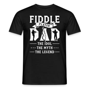 Fiddle Player Dad The Idol The Myth Violinist - Männer T-Shirt - Schwarz - Vorne - AI Model Male 178 light (178cm)