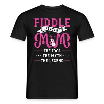 Fiddle Player Mom The Idol Loves Country Music - Männer T-Shirt - Schwarz - Vorne - AI Model Male 178 light (178cm)