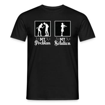Fiddle Player My Problem My Solution Pictogram Mom - Männer T-Shirt - Schwarz - Vorne - AI Model Male 178 light (178cm)