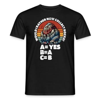 Rockhounding préférerais-je maintenant la collecte de minéraux - T-shirt homme - noir - Devant - AI Model Male 178 light (178cm)