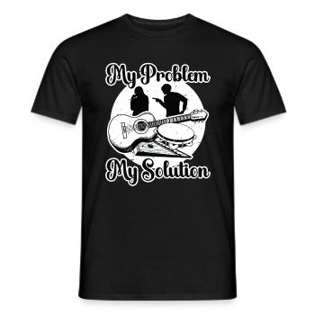 Passionnée de musique folklorique Mon problème Ma maman pictogramme - T-shirt homme - noir - Devant - AI Model Male 178 light (178cm)