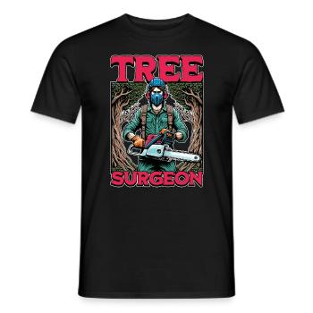 Arborist Tree Surgeon Arboriculture Woodcutter - Men's T-Shirt - black - Front - AI Model Male 178 light (178cm)