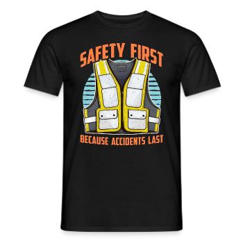 Safety Officer Safety First Public Safety Officer - Men's T-Shirt - black - Front - AI Model Male 178 light (178cm)