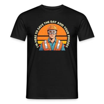 Agent de sécurité Je suis là pour sauver la journée Sécurité - T-shirt homme - noir - Devant - AI Model Male 178 light (178cm)