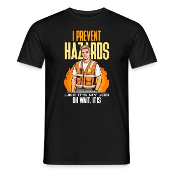 Délégué à la sécurité I Prévention des dangers Gestion de la sécurité - T-shirt homme - noir - Devant - AI Model Male 178 light (178cm)
