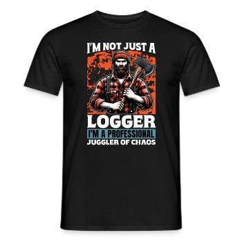 Logging I'm Not Just A Logger I'm A Tree Surgeon - Männer T-Shirt - Schwarz - Vorne - AI Model Male 178 light (178cm)