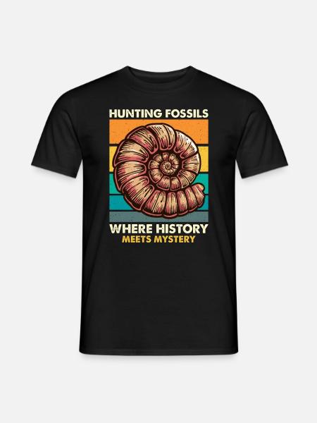 Fossil Hunter Hunting Fossils Where Paleontology - Männer T-Shirt - Schwarz
