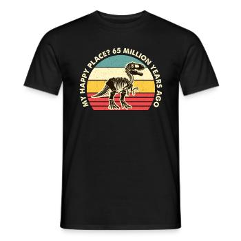 Chasseur de fossiles My Happy Place Collecte de fossiles - T-shirt homme - noir - Devant - AI Model Male 178 light (178cm)