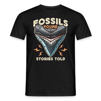Fossil Hunter Fossils Found Stories Told Geologist - Männer T-Shirt - Schwarz - Vorne - AI Model Male 178 light (178cm)