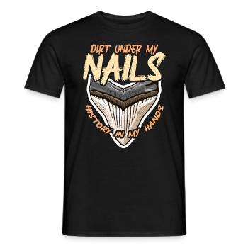 Chasseur de fossiles Dirt Under My Nails Collectionneur de fossiles - T-shirt homme - noir - Devant - AI Model Male 178 light (178cm)