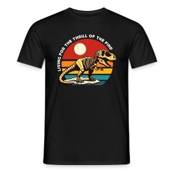 Paleontology Living For The Thrill Fossil Hunter - Männer T-Shirt - Schwarz - Vorne - AI Model Male 178 light (178cm)