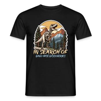 Paleontology In Search of Dino-mite Fossil Hunter - Men's T-Shirt - black - Front - AI Model Male 178 light (178cm)