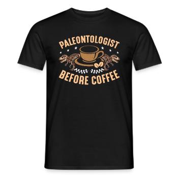 Paleontologist Before Fossil Hunter Coffee Lover - Männer T-Shirt - Schwarz - Vorne - AI Model Male 178 light (178cm)