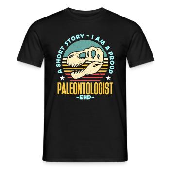 Paleontologist A Short Story I Am A Fossil Hunter - Men's T-Shirt - black - Front - AI Model Male 178 light (178cm)