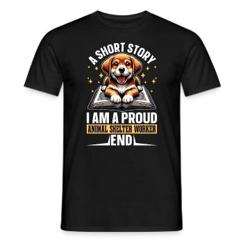 Animal Shelter A Short Story I Am A Veterinarian - Männer T-Shirt - Schwarz - Vorne - AI Model Male 178 light (178cm)