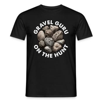 Rockhounding Gravel Guru À la Chasse Minéralogiste - T-shirt homme - noir - Devant - AI Model Male 178 light (178cm)
