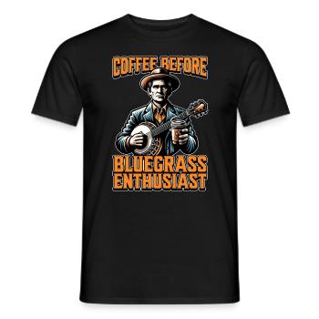 Bluegrass Musique Café Banjo Player Coffee Lover - T-shirt homme - noir - Devant - AI Model Male 178 light (178cm)