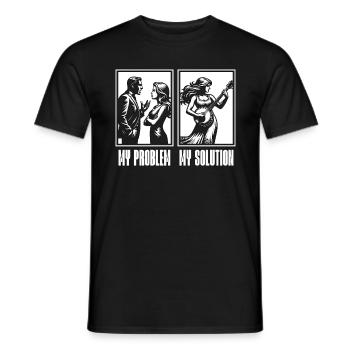 Musique bluegrass Mon problème Mon pictogramme Maman Papa - T-shirt homme - noir - Devant - AI Model Male 178 light (178cm)