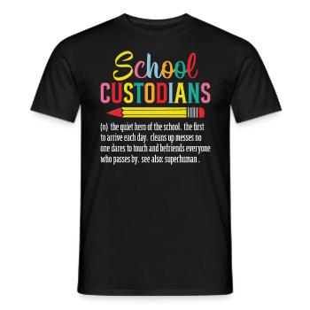 Schulaufseher Lustige Definition Reiniger - Männer T-Shirt - Schwarz - Vorne - AI Model Male 178 light (178cm)