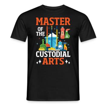 Meister der Hüterkünste Lustige Reinigungsschule - Männer T-Shirt - Schwarz - Vorne - AI Model Male 178 light (178cm)