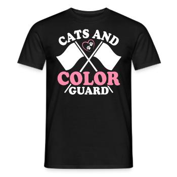 Chats et garde de couleur Funny Marching Band Cats - T-shirt homme - noir - Devant - AI Model Male 178 light (178cm)