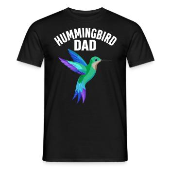 colibri papa nectar oiseau observation drôles d’oiseaux - T-shirt homme - noir - Devant - AI Model Male 178 light (178cm)
