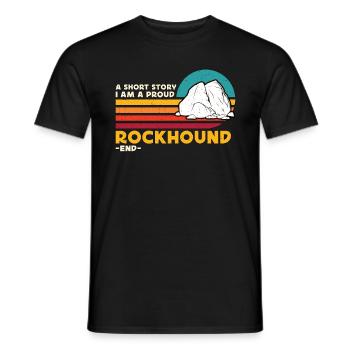 Rockhounding A Short Story I Am A Fossil Collector - Men's T-Shirt - black - Front - AI Model Male 178 light (178cm)