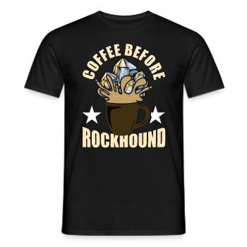 Rockhounding Coffee avant Mineralogy Coffee Lover - T-shirt homme - noir - Devant - AI Model Male 178 light (178cm)