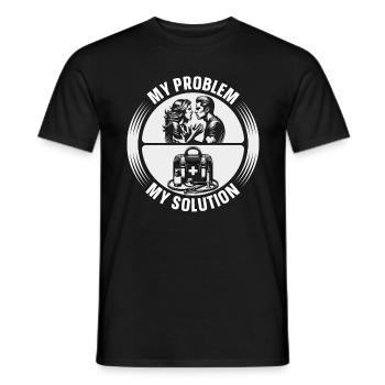Nurse Practitioner My Problem My Pictogram Dad Mom - Männer T-Shirt - Schwarz - Vorne - AI Model Male 178 light (178cm)