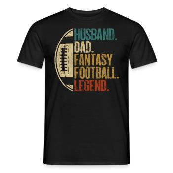Mari papa Fantasy Football Légende Rétro FFL - T-shirt homme - noir - Devant - AI Model Male 178 light (178cm)