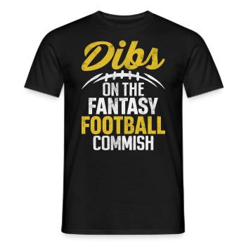 Dibs On The Fantasy Football Commish Funny FFL - T-shirt homme - noir - Devant - AI Model Male 178 light (178cm)