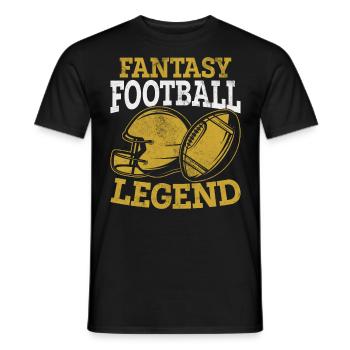Fantasy Football Légende Commissaire Football FFL - T-shirt homme - noir - Devant - AI Model Male 178 light (178cm)