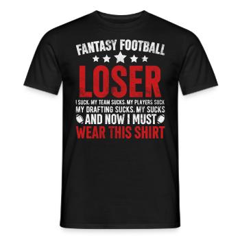 Fantasy Football Perdant Commissaire Drôle FFL - T-shirt homme - noir - Devant - AI Model Male 178 light (178cm)