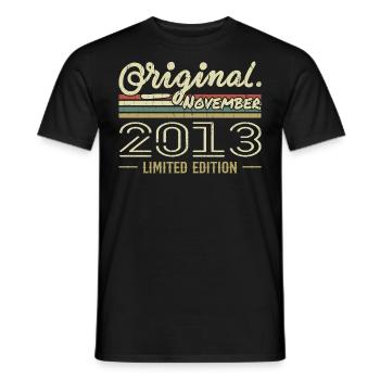 Novembre 2013 - Cadeau Anniversaire Novembre 2013 - T-shirt homme - noir - Devant - AI Model Male 178 light (178cm)