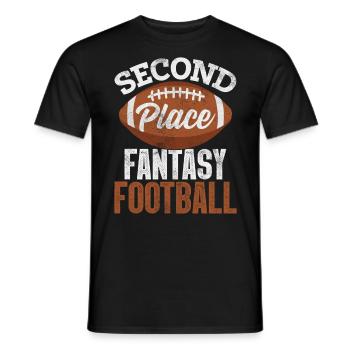 Deuxième place Fantasy Football Commissioner Funny - T-shirt homme - noir - Devant - AI Model Male 178 light (178cm)